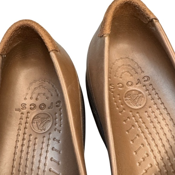 NWT Crocs Silver Fox Maryjane flats in brown/bronze womens 5 shoes comfy office - Picture 9 of 12